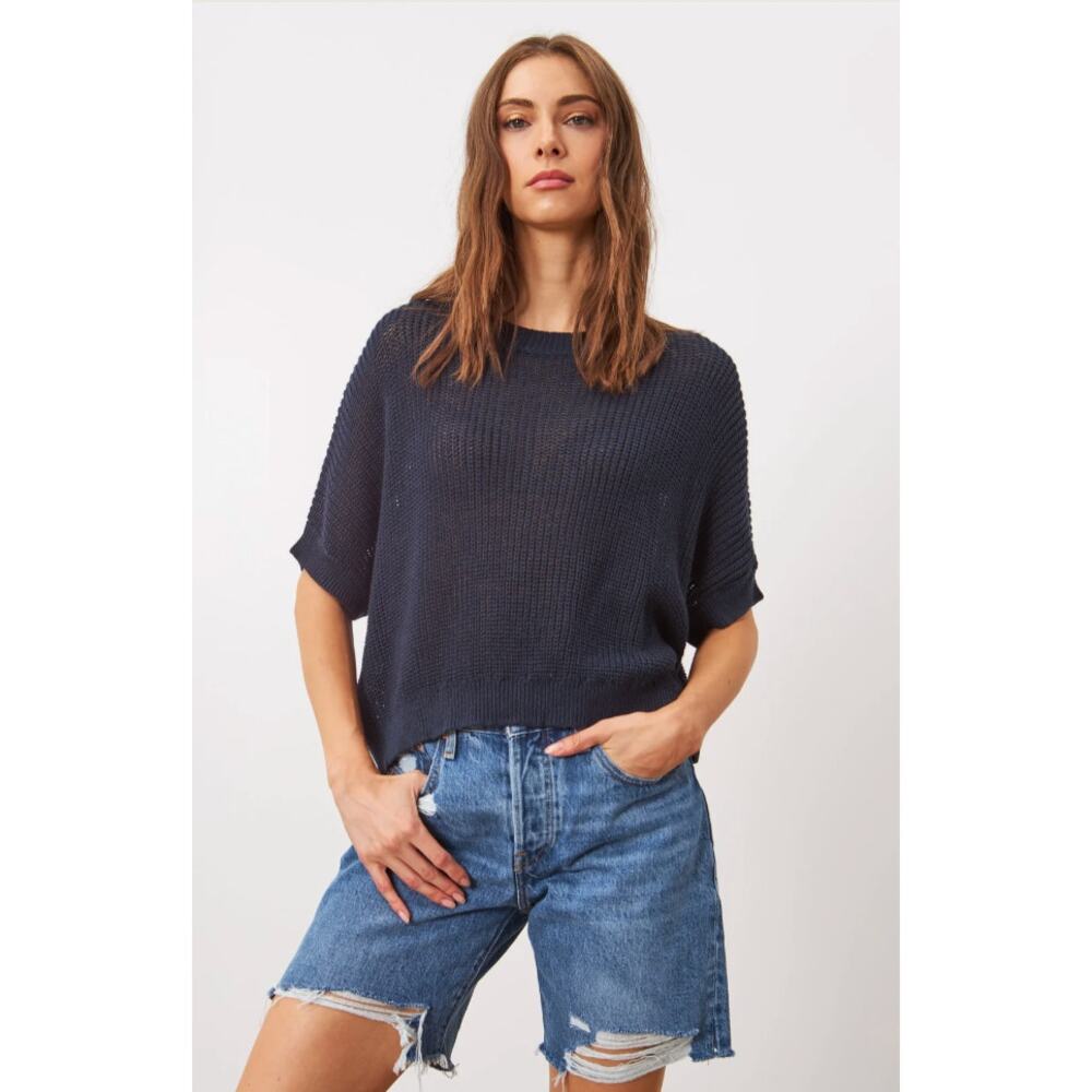 Women's Line Emersyn Short Sleeve Sweater size XS in Prussian Blue